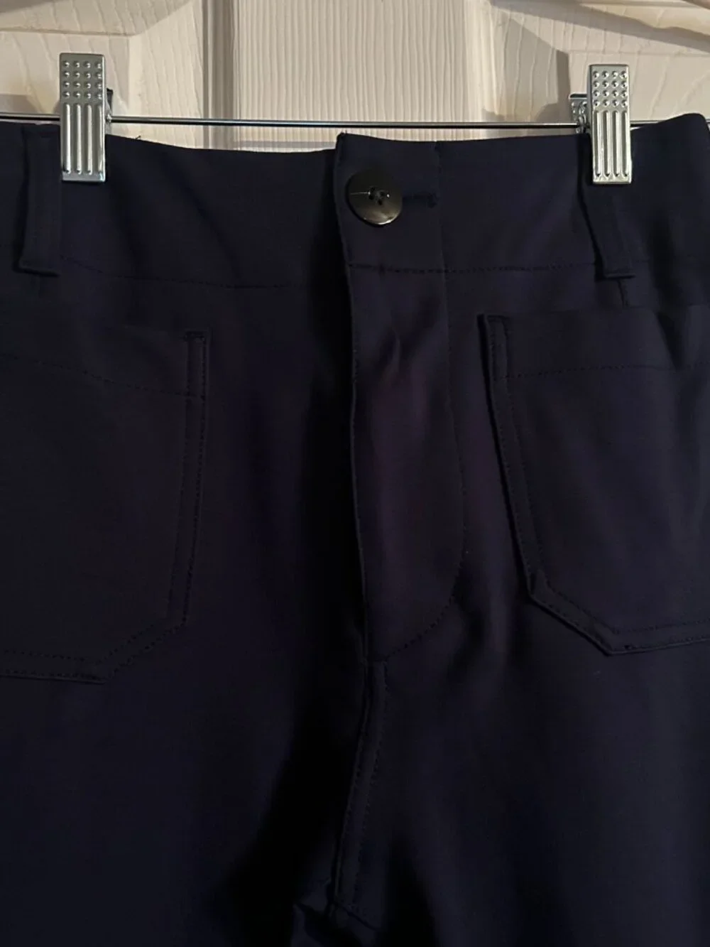 ✨ Anthropologie Maeve The Colette Knit Wide-Leg Cropped Pants in Navy - Picture 3 of 8